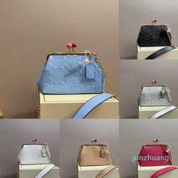 Designer -clip pink bags womens purse chain crossbody luxurys handbags Lady Vintage Print Blue Shoulder Bag Purse