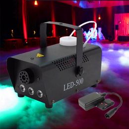 Other Event Party Supplies 500W Fog Machine With RGB LED Lights Disco DJ Show Stage Effect Fogger EjectorWireless Remote Control Mist Smoke 230919