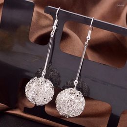 Dangle Earrings Creative Hollow Iron Wire Ball Woven Fashionable Metal OL Multi-Function Women's Dinner Accessories