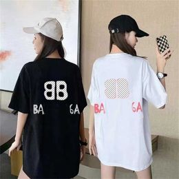 56% OFF New men's fashion summer casual fashion printed street short sleeve net red the same couple's edition models limited classic BB device