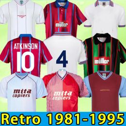 RETRO 1982 1980 1981 1988 1995 1993AstonvillaES Soccer Jerseys ROTTERDAM Peter Withe Des Bremner Tony Morley Gary Shaw Football shirt ATKINSON YORKE uniform CALCIO