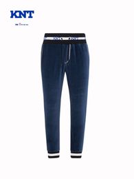 Mens Pants Autumn kiton Cotton Blue Velvet Casual Pants