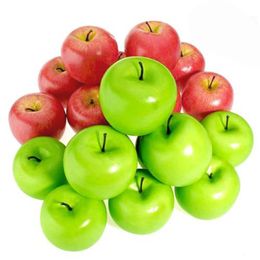 Other Event Party Supplies 10pcs Artificial Apples Decorative Life Like Fake Fruit Po Props Kitchen Home Decor Craft Food Decoration 230919