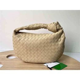 Lambskin Woven Women Handbag Designer Jodie Handbags Bottegass Venetass Large Women's Knotting Round Hobo Dumpling Armpit Leather Handbag