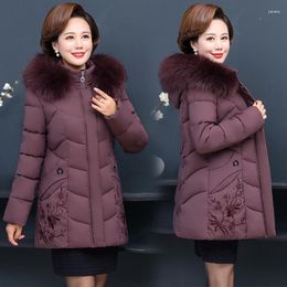 Women's Down Women Clothing Winter Jacket Mother Thick Padded Woman Parkas Middle-aged And Elderly Coat