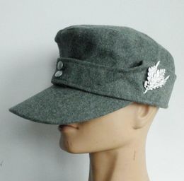 Berets Military REPRO WWII German Army Sniper Cap M43 Field Wool Hat Full Size