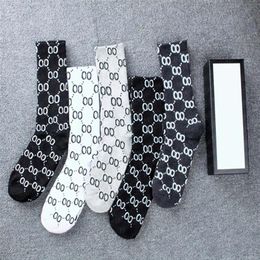 Women Sports Long Socks Fashion High Quality Womens and Mens Stocking Letter g sock chaussettes de marque luxe with box211I312o
