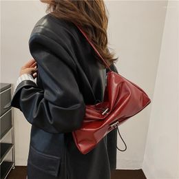 Evening Bags Zipper PU Women's Shoulder Ladies On Sale 2023 High Quality Solid Satchels Sewing Thread Wallet Bolsas Femininas