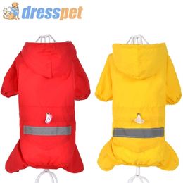 DRESSPET Pet Dog Raincoat 100% Waterproof Polyester Coat Jacket For Small Medium Dogs Rain Clothes XXL Y200917273g