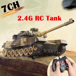 Electric RC Car 1 30 RC Tank Military War Battle United States M1 Leopard 2 Remote Control Electronic Toy Tactical Model Boys Children Gift 230920