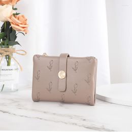 Wallets Brand Women Wallet Small Ladies Fashion Flower Printing Female Coin Purse Short Card Holders