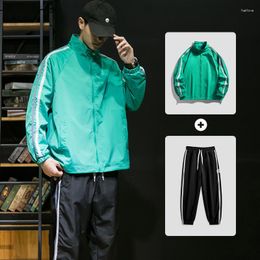 Men's Tracksuits 2023 Sportswear Loose Clothes Mens Thin Hooded Casual Breathable Jacket Jogging Trousers Men Women 2 PCS/Set Sports Sets