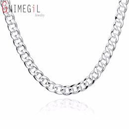 10mm 20 24 heavy cuban curb chain mens necklace fashion men Jewellery silver 925 mens brazilian chains necklaces3128