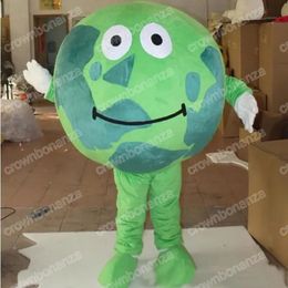 Performance green world earth Mascot Costumes Halloween Cartoon Character Outfit Suit Xmas Outdoor Party Outfit Unisex Promotional Advertising Clothings