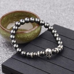 Strand Natural Hematite Mineral Buddha Bracelet Men's Stone Health Yoga Jewelry Girl Good Luck Gift