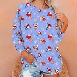 Women's Hoodies Santa Print Sports Sweatshirt Long Sleeve Round Neck Pullover Top Hoodie Quarter Zip Fleece With Hood Women