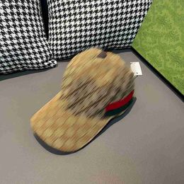 baseball cap for women Classic grid letter full print girl casquette side multicolor stripes men hat Including box Preferred Gift