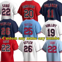 2022 Men Women Youth kids Baseball Jerseys MIGUEL SANO BYRON BUXTON JORGE POLANCO 22 20 JOSH DONALDSON MINNESOTA MAX KEPLER MICHAEL PINEDA Custom JERSEY