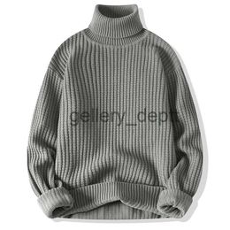 Men's Sweaters 2022 Autumn Winter New Mens Sweater Turtleneck Pullover Men Solid Colour knit Sweater Business Casual Sweater Warm Pull Jumper J230920