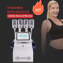 Surgery-free Fat Decomposing Excrescence Reduce Lymphatic Drainage Skin Tightening Cryotherapy Massage Machine 4 Ice Plate CE Device