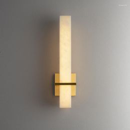 Wall Lamp Modern Marble Lamps Gold Copper Lights AC110V 220V Luxury Living Decoration Salon Bedroom Sconce