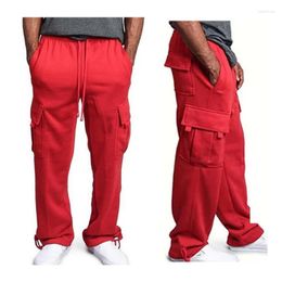 Men's Pants Autumn Men Loose Cargo Pockets Elastic Waist Casual Baggy Long Trousers Workwear Clothing