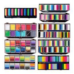 Body Paint 6 10 12 Colors Rainbow Body Paint Art Children Makeup Painting Pigment Kit Bright Color Face Body Paint Set 230919