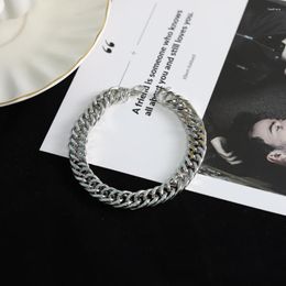 Link Bracelets Simple Trendy Men's Bracelet Stainless Steel Curb Cuban Chain For Women Couple Lover Jewelry Gifts