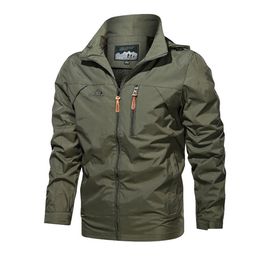 Mens Jackets Fashion Windbreaker Jacket Men Solid Colour Hooded Outdoor In Outerwears Sping Autumn Clothing Coats For 5XL 230919