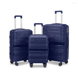 Suitcases 3PCS Suitcase Set Trolley Luggage Sets Men And Women Spinner Rolling On Wheels PP Travel Fashion Case Bag