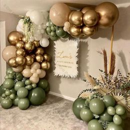 Other Event Party Supplies Avocado Green Nude Balloon Garland DIY Birthday Decoration Matte White Ballon Arch Kit Wedding Decor Baby Shower 230919