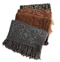 New British Style Jacquard Winter Thick Core-Spun Yarn Women's Double-Sided Artificial Cashmere Scarfs