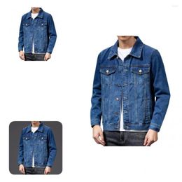 Men's Jackets Outwear Trendy Solid Color Spring Coat Buttons Single-breasted For Work