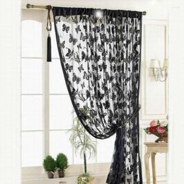 Curtain Lace Net Butterfly String Room Window Tassel Panel Decor 100 200cm