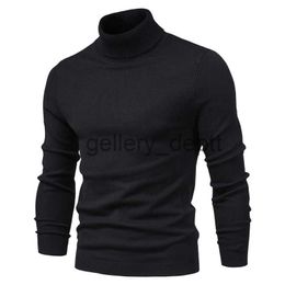 Men's Sweaters 10 Colour Winter Men's Turtleneck Sweaters Warm Black Slim Knitted Pullovers Men Solid Colour Casual Sweaters Male Autumn Knitwear J230920