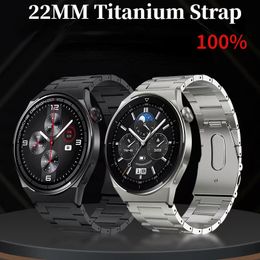 22mm Titanium Metal Strap For Huawei Watch 4/3/GT3 Pro Light Stainless Steel Wristband For Samsung Watch 3/S3/Amazfit GTR/Stratos Metal Strap Accessories