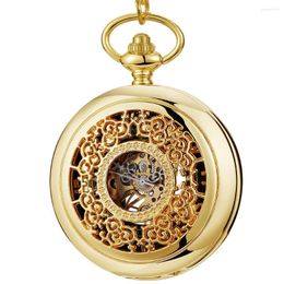 Pocket Watches Luxury MAN Mechanical Watch With Chain For Vest Roman Numerals Dial Case Fob Luminous Clock Men Drop