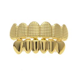 Grillz Dental Grills Hip Hop Mens Top Bottom Teeth Set Gold Sier Bump Lattice False For Women Hiphop Rapper Body Jewelry Drop Delivery Dhfmg