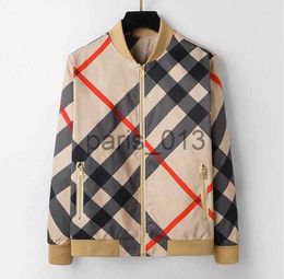 Men's Jackets plaid baseball jackets long sleeve zipper men designer jacket spring flight mens coats x0920