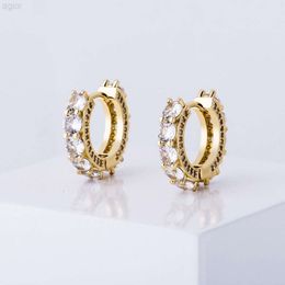 Vvs Moissanite Diamond Hoop Earrings Custom Real 10k 14k 18k Solid Gold S925 Sterling Silver 3mm10ct for Women