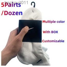 Mens Socks 23ss 5xPairsDozen Mens socks designer socks mens socks womens sports socks run socks solid Colour tide wholesale men ankle work socks white black pink blue l