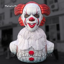 Horrible Large Evil Inflatable Clown Model Jolly 5m Air Blow Up Joker With Blower For Halloween Party Decoration