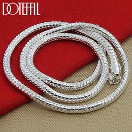 Pendant Necklaces DOTEFFIL 925 Sterling Silver 1618202422242630 Inch 3mm Snake Chain Necklace For Woman Man Wedding Engagement Jewelry 230919