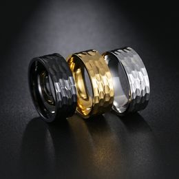 8mm Stainless Steel mens rings fashion Titanium steel punk retro rings for men women hip hop jewelry