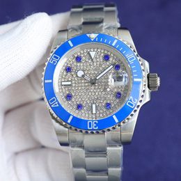 Case With Diamond Mens Watch Automatic Mechanical 40mm Sapphire Luminous Women Wristwatch Waterproof Montre De Luxe