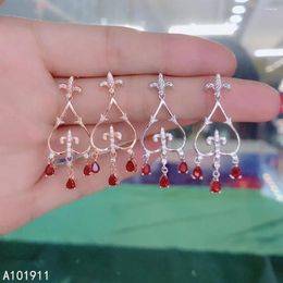 Dangle Earrings KJJEAXCMY Fine Jewelry Natural Ruby 925 Sterling Silver Women Support Test Luxury