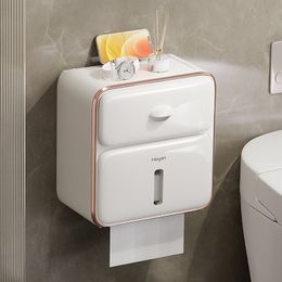 Toilet Paper Holders Tissue Box Wall mounted Non perforated Waterproof Washcloth Wipe Delicate Collection 230919