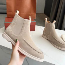 loro piano loro pianaa high quality Shoes Casual Designer Mens Luxury Fashion Genuine Leather High men boots Top Slip On Round Toe Trainers Sneakers Comfortable Runn
