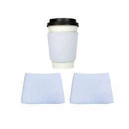 DHL500pcs Party Favor Sublimation DIY White Blank Neoprene Hot Drink Coffee Cup Holder