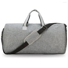 Duffel Bags Men's Portable Weekend Travel Bag Large Capacity Luggage Multifunctional Folding Suit One Shoulder Crossbody